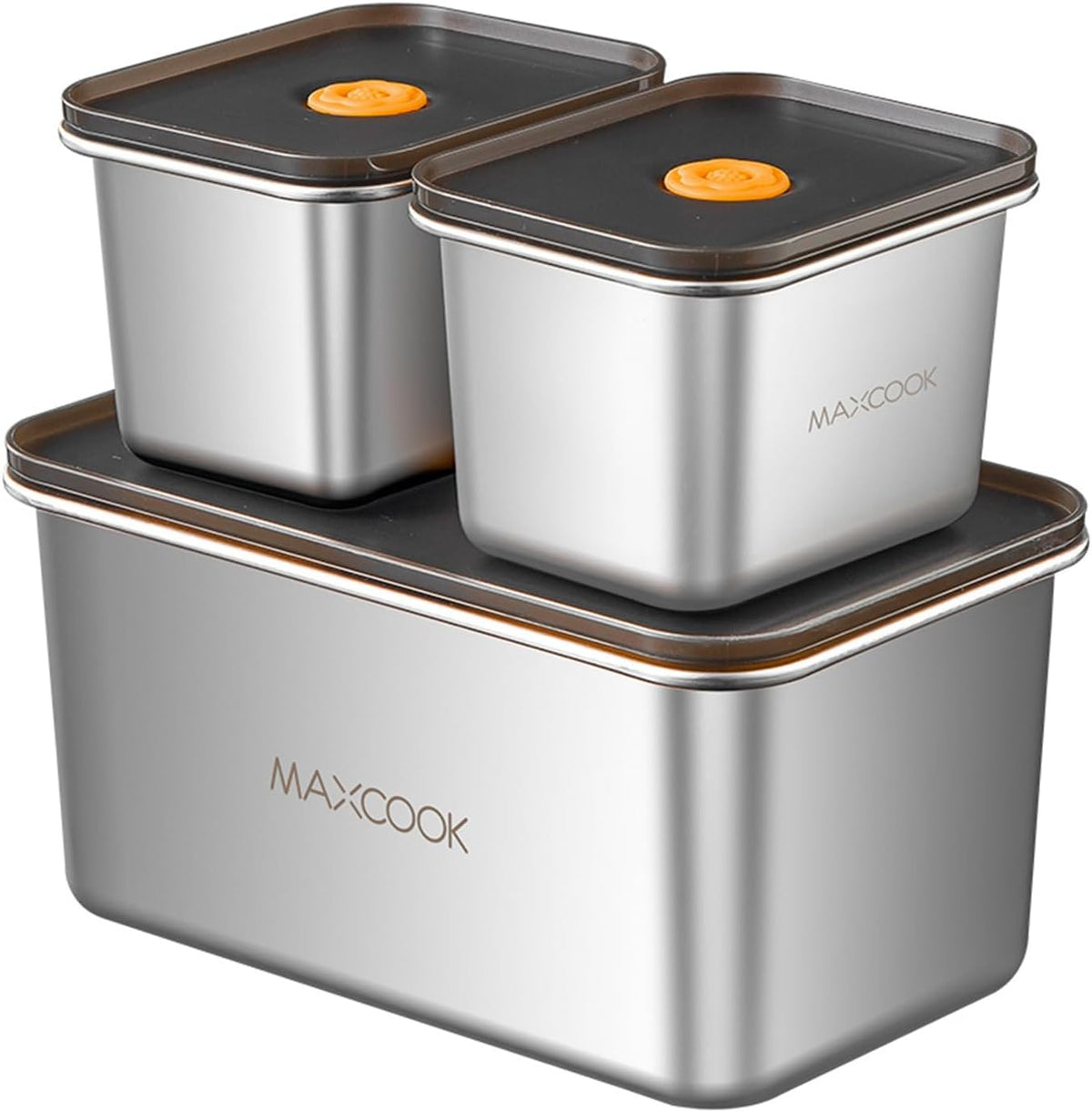 Stainless Steel Food Containers with Lids (2 Pcs) 18.6 Oz & 71 Oz