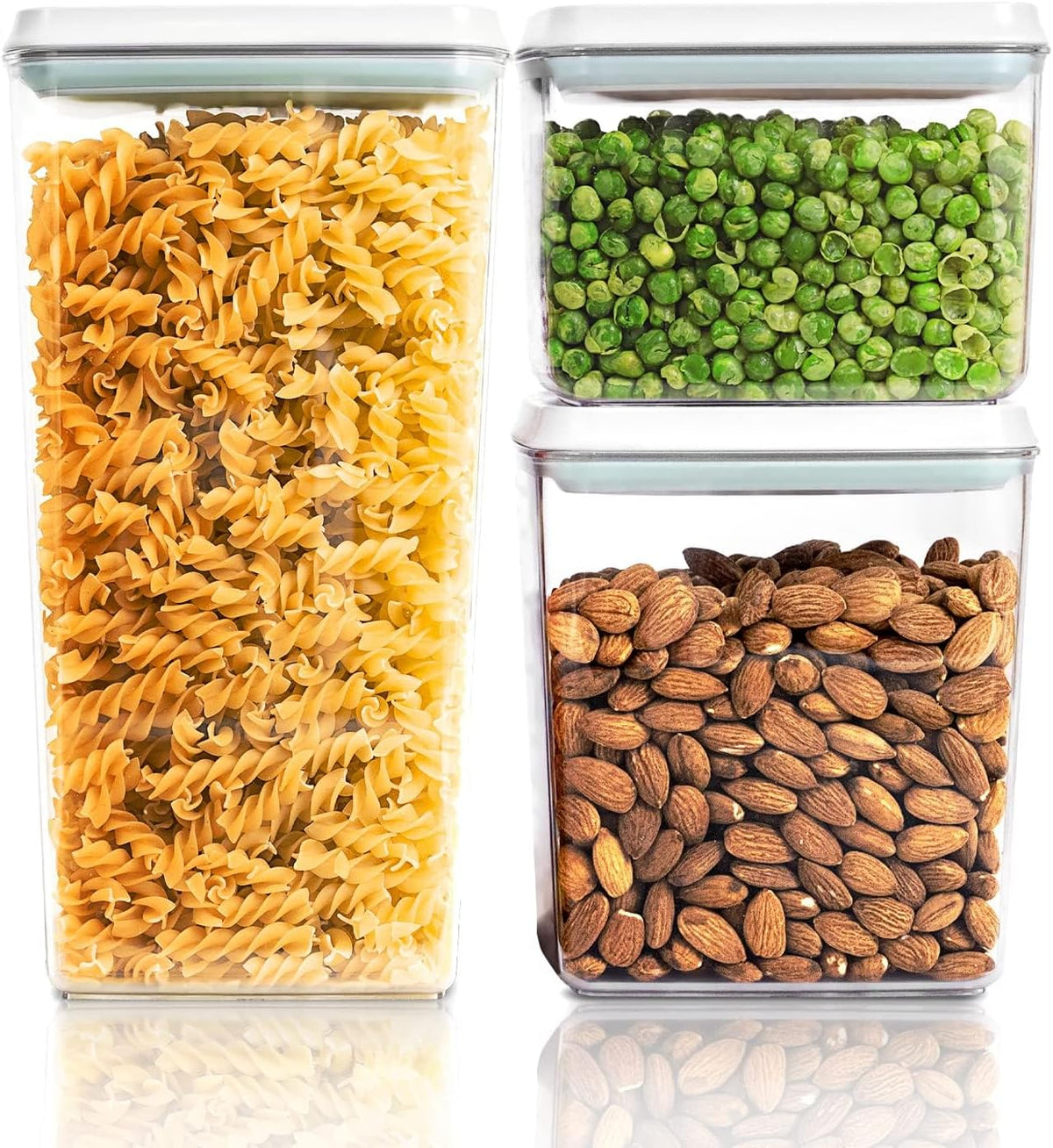 Airtight Food Storage Containers, 3.5/2.1/1.3 Qt, 3-Piece Set