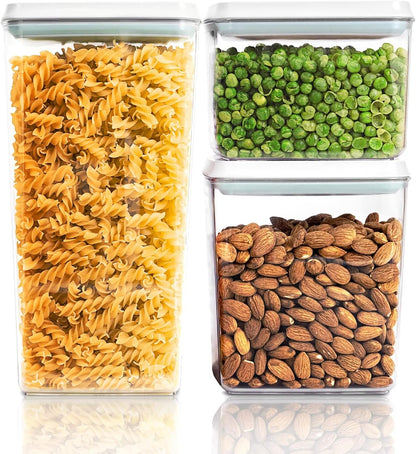 Airtight Food Storage Containers, 3.5/2.1/1.3 Qt, 3-Piece Set