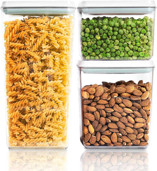 Airtight Food Storage Containers, 3.5/2.1/1.3 Qt, 3-Piece Set