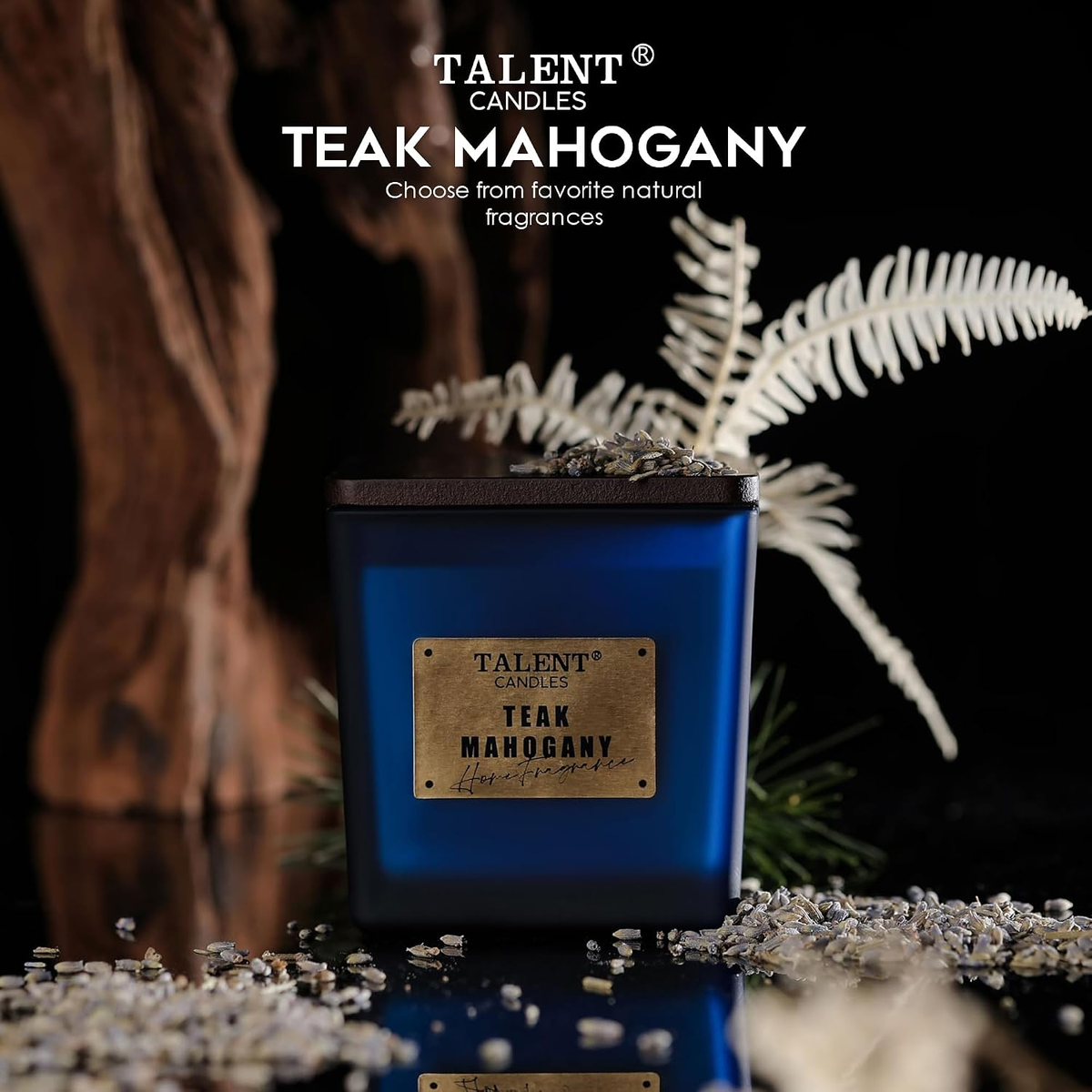 Aromatherapy Candles with Lid, Teak Mahogany - 7.05Oz